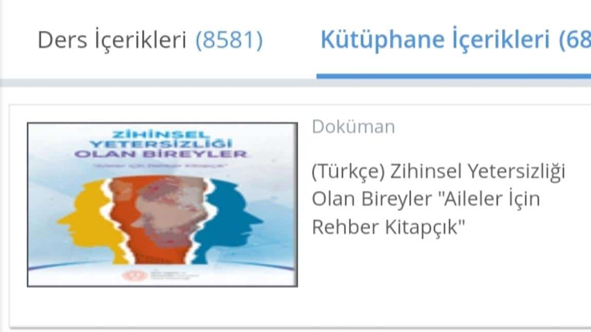 VELİLER VE ÖĞRETMENLER İÇİN ZİHİNSEL YETERSİZLİĞİ OLAN BİREYLERE YÖNELİK İÇERİKLER EBA'DA!